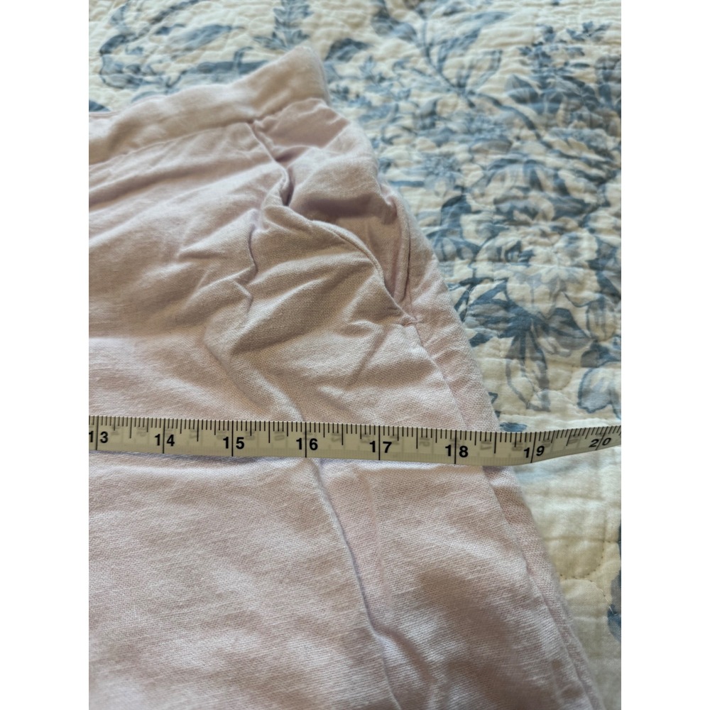 Abercrombie & Fitch Curve Love Light Pink Linen Blend Wide Leg Pants Size 28 6R - Picture 9 of 11